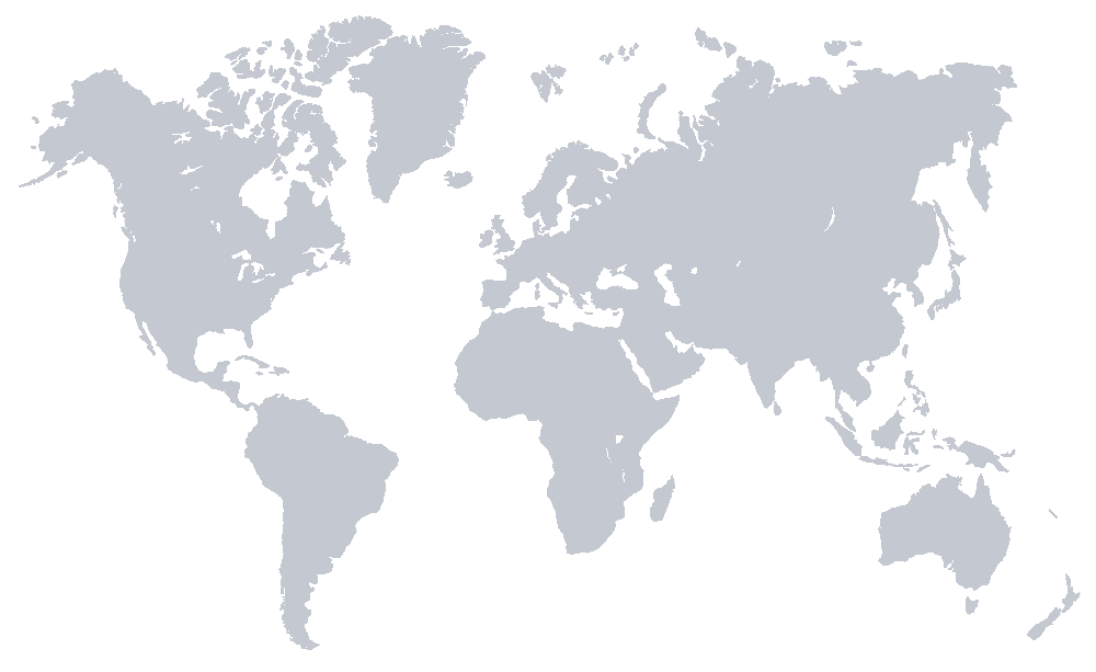 World map showing Altanora team locations in the United States, Canada, Europe and Asia
