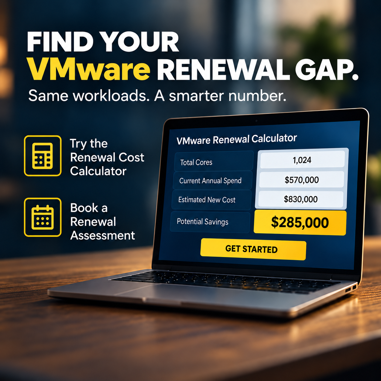 Find your VMware renewal gap: same workloads, a smarter number